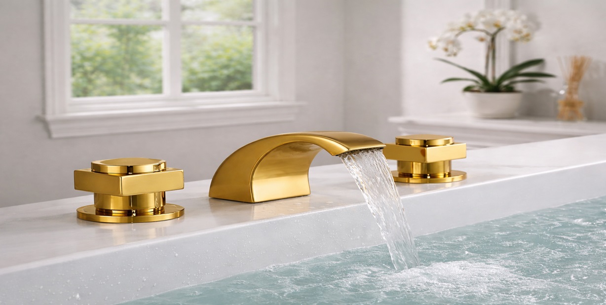 Vienna widespread bathtub faucet with valve